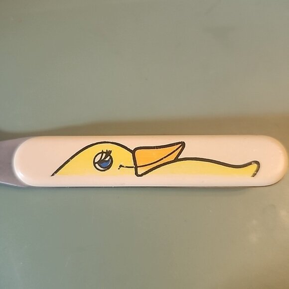 Vintage Stainless Toddler Spoon Duck Taiwan 1950s? Child - Picture 2 of 6